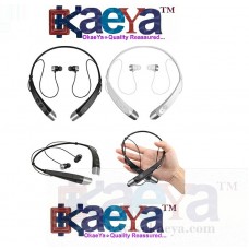 OkaeYa BASS Sports In ear Neckband Bluetooth Headset (black and white)