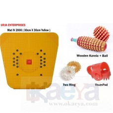 OkaeYa Acupressure 5 Product Kit With Power mat Iv 2000 + Ring + Tumb Pad + Wooden Karela + Boll