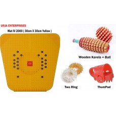 OkaeYa Acupressure 5 Product Kit With Power mat Iv 2000 + Ring + Tumb Pad + Wooden Karela + Boll