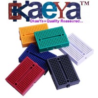 OkaeYa- 170 Tie Points, 6 PCs Mini Self-Adhesive Solderless Breadboard for Arduino Raspberry Pi With Free 10 pcs M-F Jumper Wire