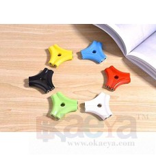 OkaeYa.com 6-Way Multi Headphone Splitter, Neon Green(Color May Vary)