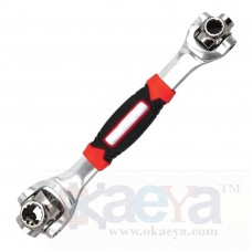 OkaeYa 48 in 1 Socket Wrench, Adjustable Multi-Function Universal Works with Multiple Spline Bolts