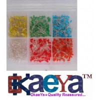 OkaeYa- 600 Pc-6 Color 5MM LED with Component Box (Green)