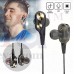 OkaeYa.com Boom 2 Headphone 4D Deep Bass Stereo Earphone Dual Driver Sport Wired Headset with Mic for All Smartphones (Black/Gold)