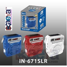 OkaeYa -IN-671SLR Solar USB/ SD Player With FM Radio (Multicolor)
