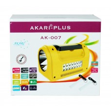 OkaeYa AK-007 14 Piece Ultra Bright Plastic External SMD Torch with 7 W Laser LED, FM Radio, 10W Speaker, MP3 USB with TF Mode, Power Bank Facility,,