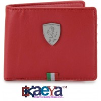 OkaeYa Men's Wallet Comfortable for All (Red) (Original Products by OkaeYa), Men's Red Wallet (3 Card Slots)