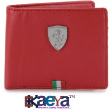 OkaeYa Men's Wallet Comfortable for All (Red) (Original Products by OkaeYa), Men's Red Wallet (3 Card Slots)