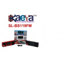 OkaeYa Sonilex BS-119 FM Digital Portable Bluetooth Home Audio Speaker (Multicolor, NA Channel)
