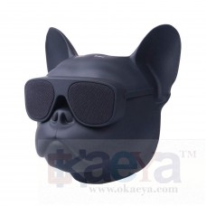 OkaeYa.com Bulldog Head Design Touche HiFi Bass Bluetooth Wireless Speaker (Black)