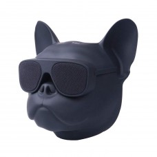 OkaeYa.com Bulldog Head Design Touche HiFi Bass Bluetooth Wireless Speaker (Black)