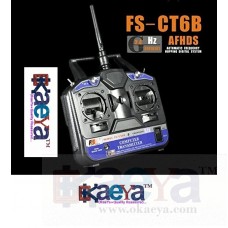 OkaeYa CT6B FlySky 2.4Ghz 6CH Transmitter w/FS-R6B Receiver Mode 2