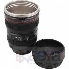OkaeYa EF 24-105mm f/4L is USM Lens Camera Lens Plastic Coffee Mug with Lid, 350ml, Black