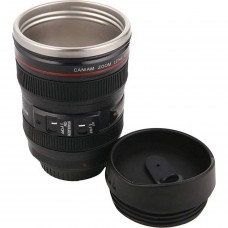 OkaeYa EF 24-105mm f/4L is USM Lens Camera Lens Plastic Coffee Mug with Lid, 350ml, Black