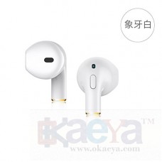 OkaeYa Mini Bluetooth Headset Stereo Smart in-Ear Invisible Earbud Wireless Headphones Mini-i8x White