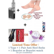 OkaeYa Decal Vinyl Wrap for iStick Pico 75w Vape Mod With Free Anti Crack Heel Socks (Silicon) & Beautiful Bracelet Watch