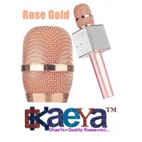 OkaeYa-Q9 Micgeek Wireless Karaoke Mic KTV Player Condenser with Bluetooth Speaker for iPhone, Android -ROSE GOLD