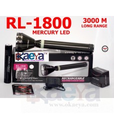 OkaeYa RL-1500 Mercury Led 2000 metres long range powerful rechargable torch 