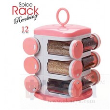 OkaeYa 12 Pcs Revolving Spice Rack Set