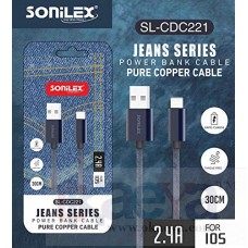 OkaeYa Sonilex SL-CDC221 Jeans Series Pure Copper Cable for iOS
