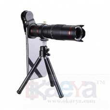 Okaeya Mobile Blur Background 26X 4K HD Optical Zoom Mobile Telescope Lens kit for All Mobile Camera | DSLR Blur Background Effect Macro Lens & Wide Angle Effect Lens