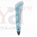 OkaeYa V2 3D Printing Pen for 3D Art & Craft Includes Stand, 3 Filaments, 5 Stencils, PVC Board (Blue)