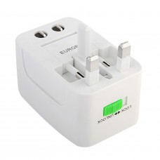 OkaeYa Worldwide AC Power Plug Surge Protector All in One AU UK US EU Adapter Adaptor, White