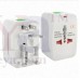 OkaeYa Worldwide AC Power Plug Surge Protector All in One AU UK US EU Adapter Adaptor, White