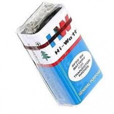 OkaeYa 2 Pcs HI-WATT 9V, 6F22M, Zinc Carbon, Long Life, General Purpose Batteries