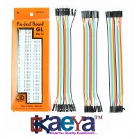 OkaeYa Breadboard + 60 Pieces Jumper Wires Set