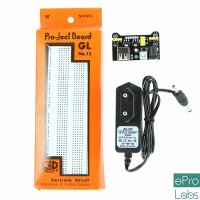 OkaeYa KIT Breadboard + Power Supply Module + 12V / 1A Power Adapter Kit for Arduino