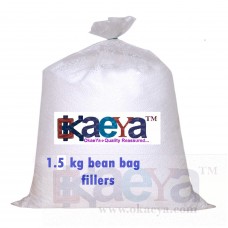 OkaeYa 1.5kg Premium A-Grade Bean Bag Filler (White)