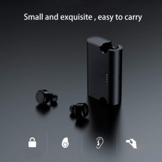 OkaeYa Bluetooth V4.2 Earphones with Deep Bass Stereo Sound, Charging Box and Hands-Free mic (Volcano Black)