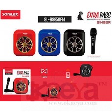 OkaeYa.com Sonilex SL-BS950FM Wireless Karaoke Speaker With Free Wireless, Chordless mic