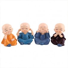 OKaeYa Colorful 4 Monks Buddha Figurines