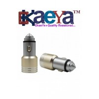 OkaeYa Car Charger, Stainless Steel with 5V/2.4A Double Smart USB Port 
