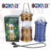 OkaeYa 6 LED Solar Power Emergency Light Bulb (Lantern) - Travel Camping / Hiking Lantern - With 1 Watt LED FlashLIght and 3 LED Disco Bulb - Assorted Colours 5802