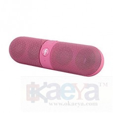 OkaeYa Kohinoor Bluetooth Capsule (Pill) Speaker with FM Pendrive SD Card Input for car Outdoor Speaker Pink Colour