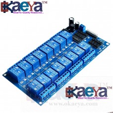 OkaeYa 12V 16 Channel Relay Module with Light Coupling LM2576 Power Supply
