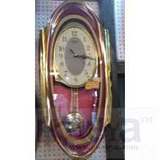 OkaeYa Oval Shaped Musical Pendulum Wall Clock Beautiful Design