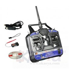 OkaeYa FS-CT6B 6 Channel Radio (2.4 GHz) Remote Control (Black)