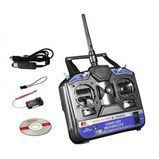 OkaeYa FS-CT6B 6 Channel Radio (2.4 GHz) Remote Control (Black)