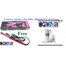 OkaeYa Sunday 4Pm Offer - Fruit juicer + Nova 2 in 1 Hair Curler & Straightner + Cashback Up to Rs. 800 Dhamaka Offer