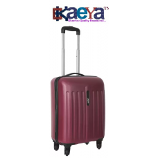 OkaeYa Safari Poly-carbonate 4 wheel Trolley Luggage (DELTA 77 NEW RED)