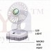 OkaeYa USB LED Clock Fan Cool Gadget