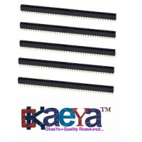 OkaeYa 5Pcs- (40x1) Pin Single Row Straight Female Header Pin Connector Strip - 5pcs