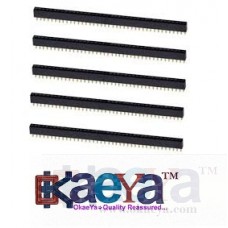 OkaeYa 5Pcs- (40x1) Pin Single Row Straight Female Header Pin Connector Strip - 5pcs