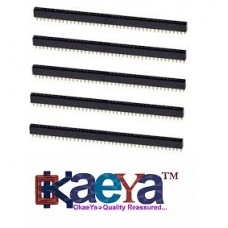 OkaeYa 5Pcs- (40x1) Pin Single Row Straight Female Header Pin Connector Strip - 5pcs