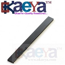 OkaeYa -10Pcs- (40x1) Pin Single Row Straight male header(Berg) and 10Pcs- (40x1) Female Pin Header Connector Strip