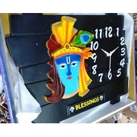 OkaeYa Krishna Blesing Photo with Clock Gifty